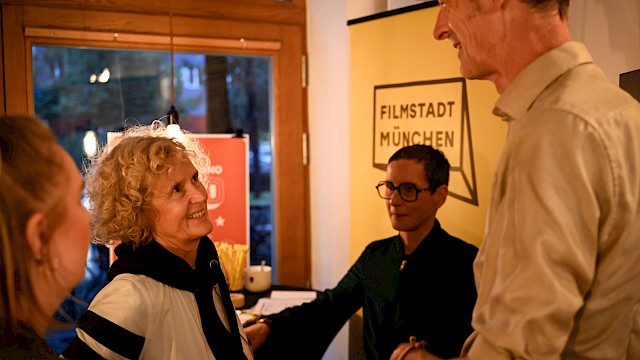 Jubiläum 40 Jahre Filmstadt München im Neuen Maxim | Franziska Viehbacher (Filmstadt München), Doris Metz (Regisseurin PETRA KELLY - ACT NOW!), Monika Haas (Filmstadt München), Daniel Sponsel (DOK.fest München) ©Ronny Heine