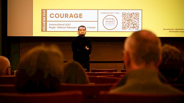 Jubiläum 40 Jahre Filmstadt München im Neuen Maxim | Aliaksei Paluyan (Regisseur COURAGE) ©Ronny Heine